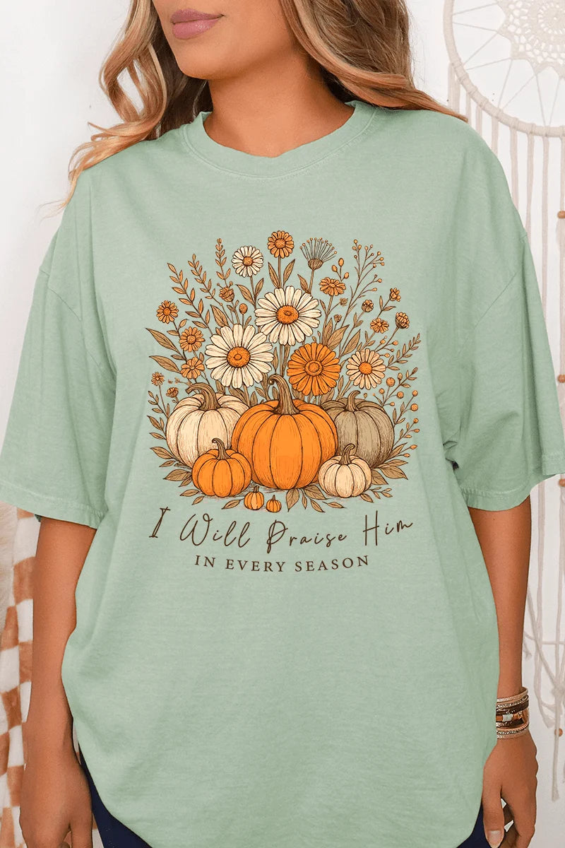 Praise Him Pumpkins Adult Tee