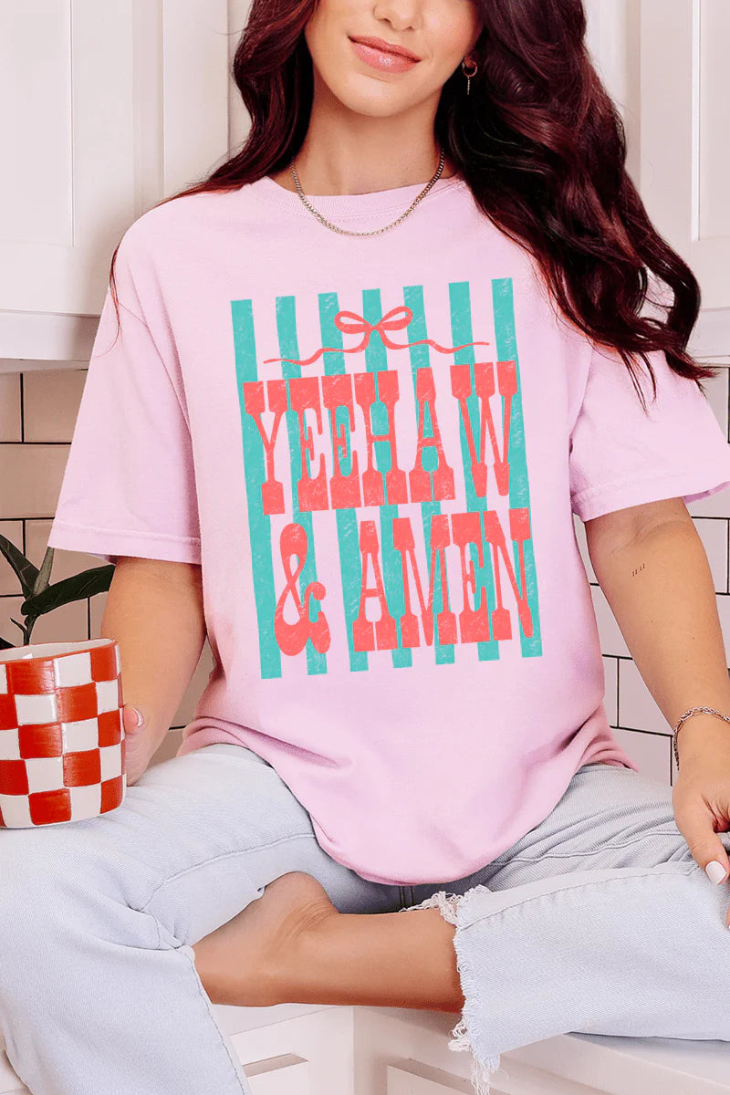 "Yeehaw & Amen" Adult Tee