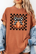 Checkered Pumpkin Adult Tee
