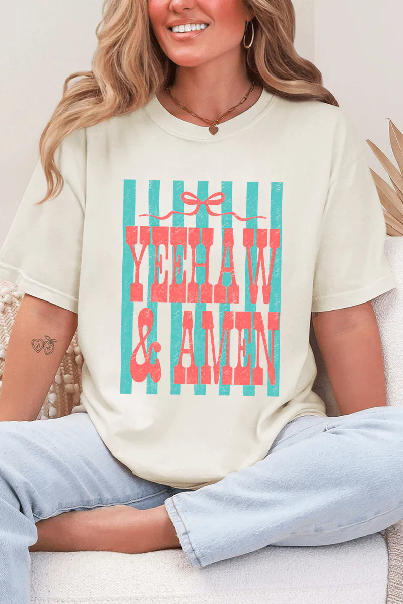 "Yeehaw & Amen" Adult Tee