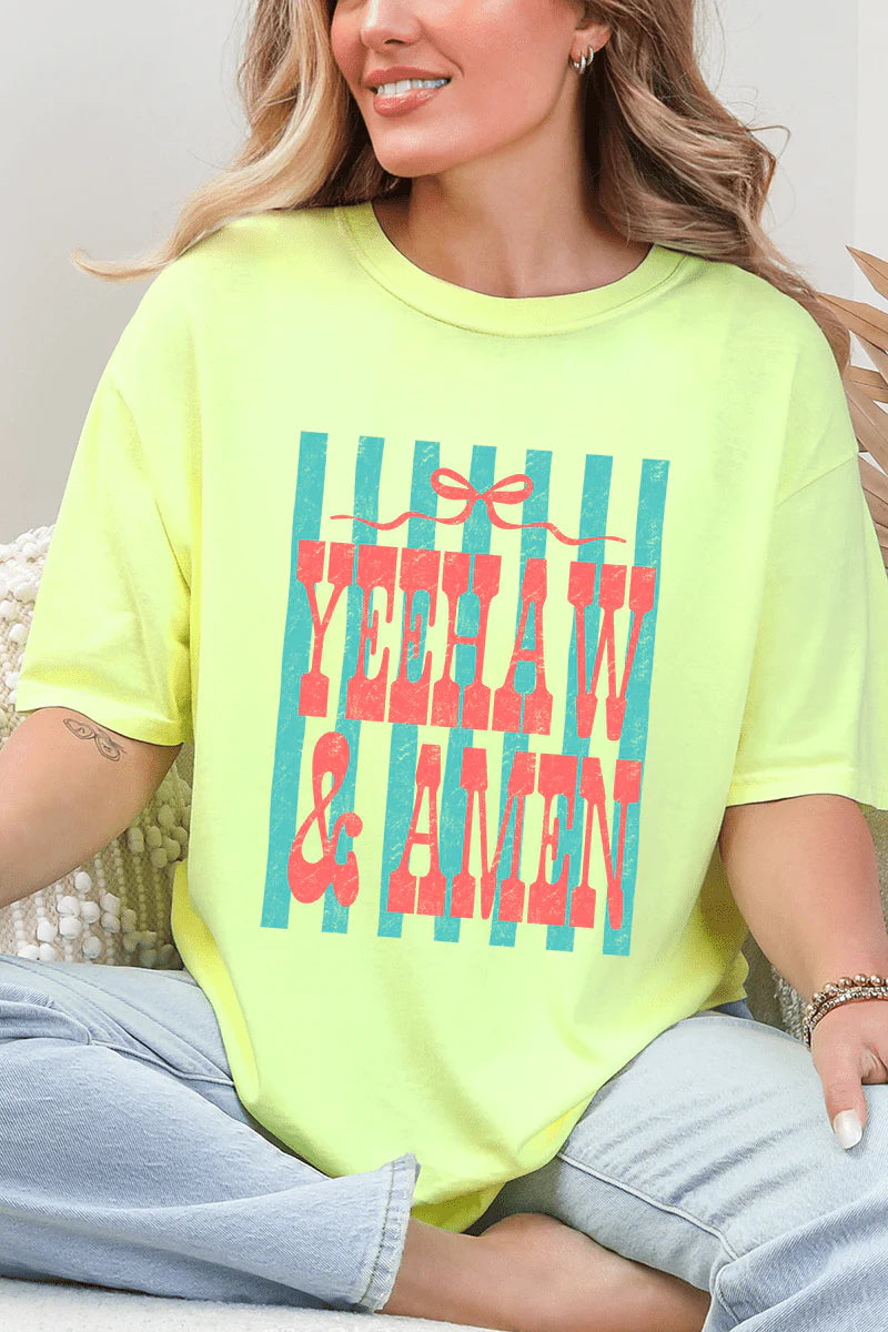 "Yeehaw & Amen" Adult Tee