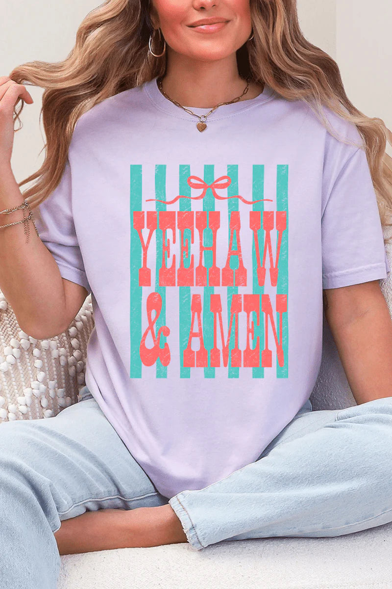 "Yeehaw & Amen" Adult Tee