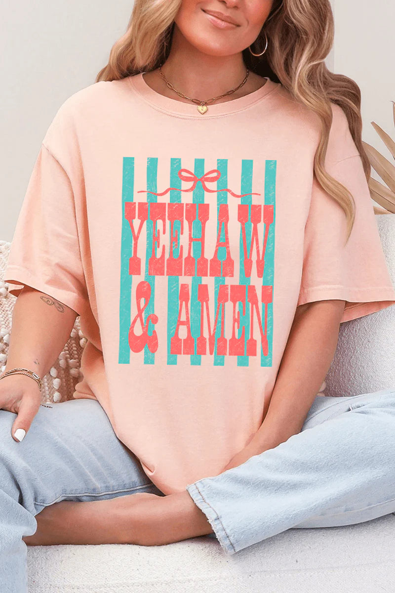"Yeehaw & Amen" Adult Tee