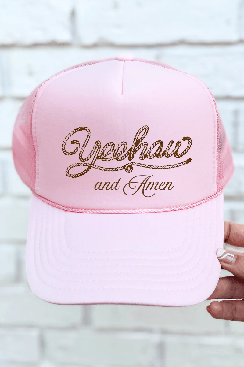 Yeehaw and Amen Foam Trucker Hat