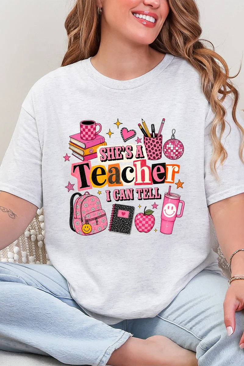 She's a Teacher Adult Tee