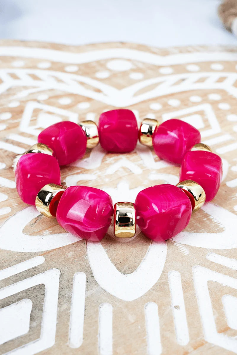Goldtone Soho Brunch Beaded Stretch Bracelet