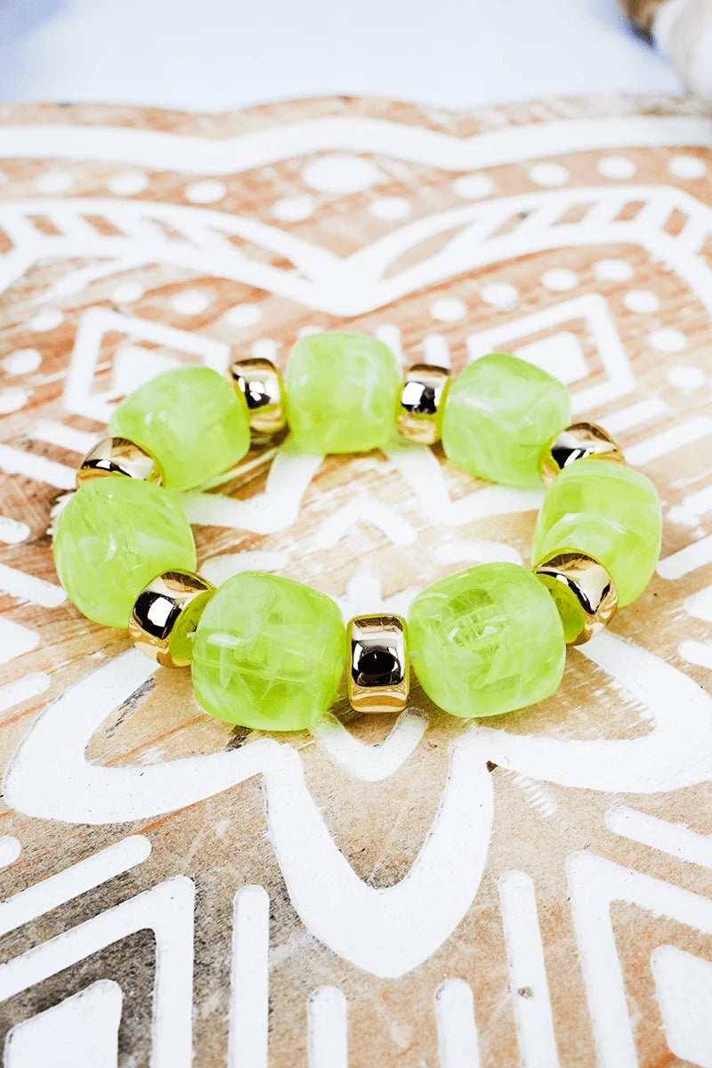 Goldtone Soho Brunch Beaded Stretch Bracelet